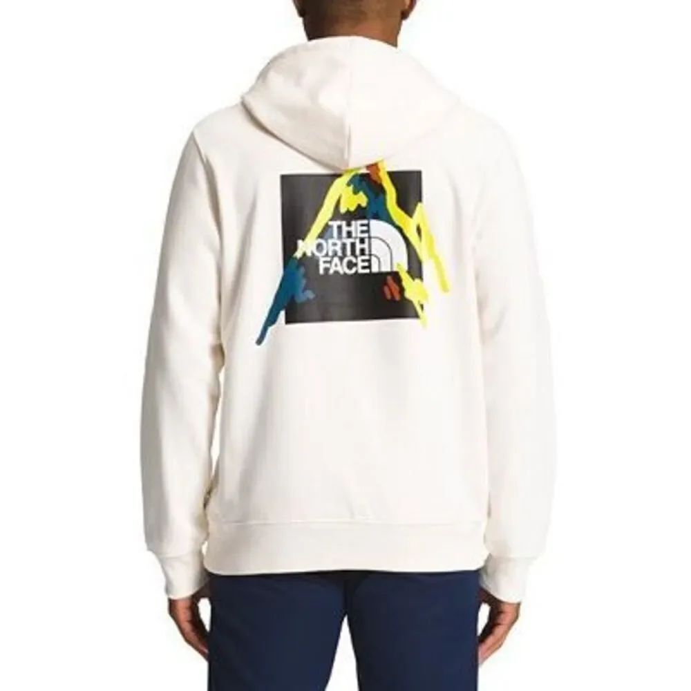 The North Face Men’s Back Graphic Hoodie XXL – Cream / Multicolor Logo